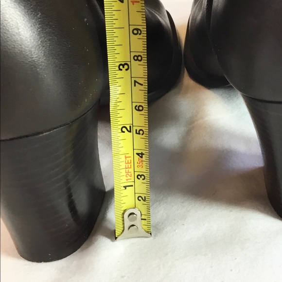 Zara Brown & Black Booties, Gold Zippers, Size 41, Almond Toe - Picture 6 of 16